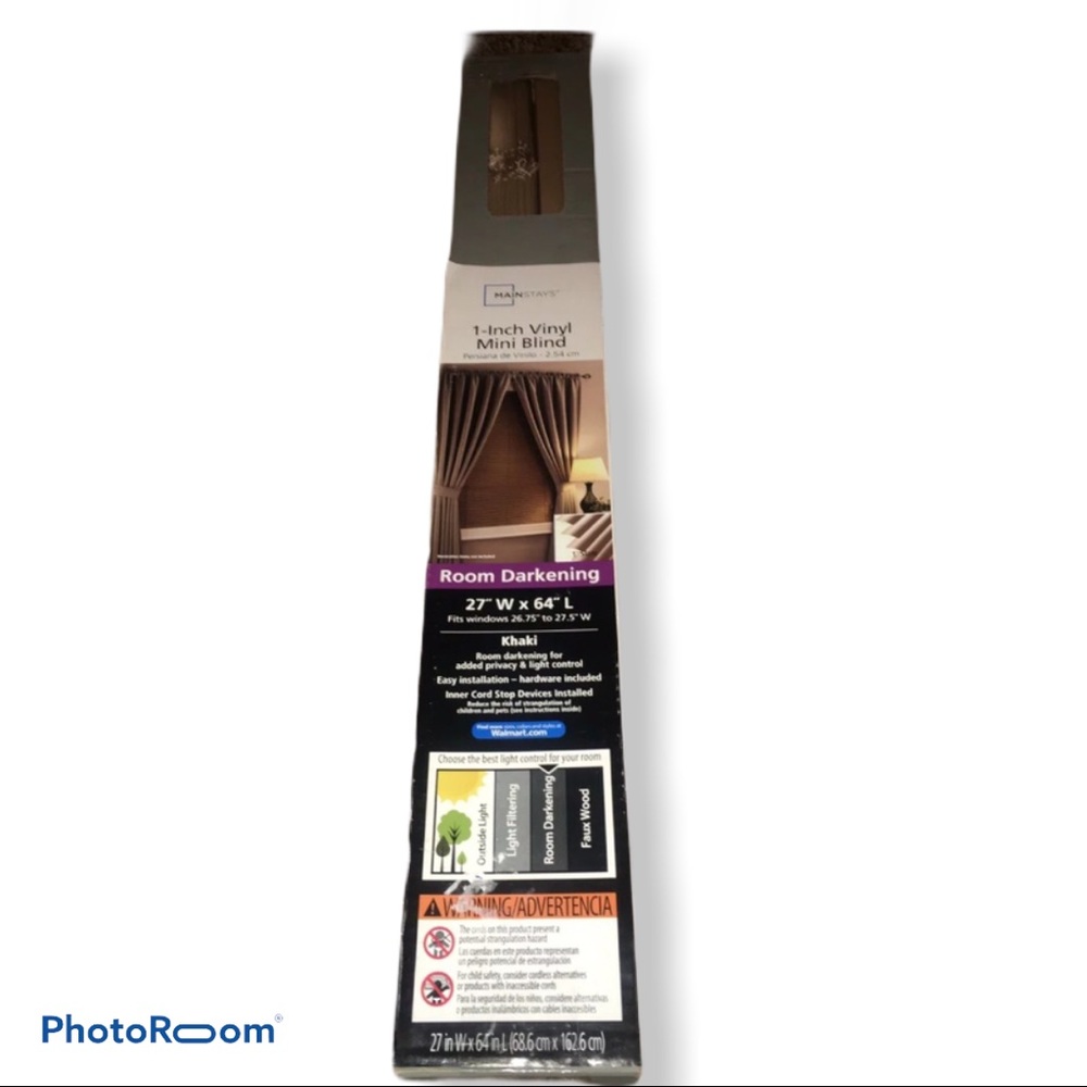 One Inch Vinyl Mini Blind Khaki